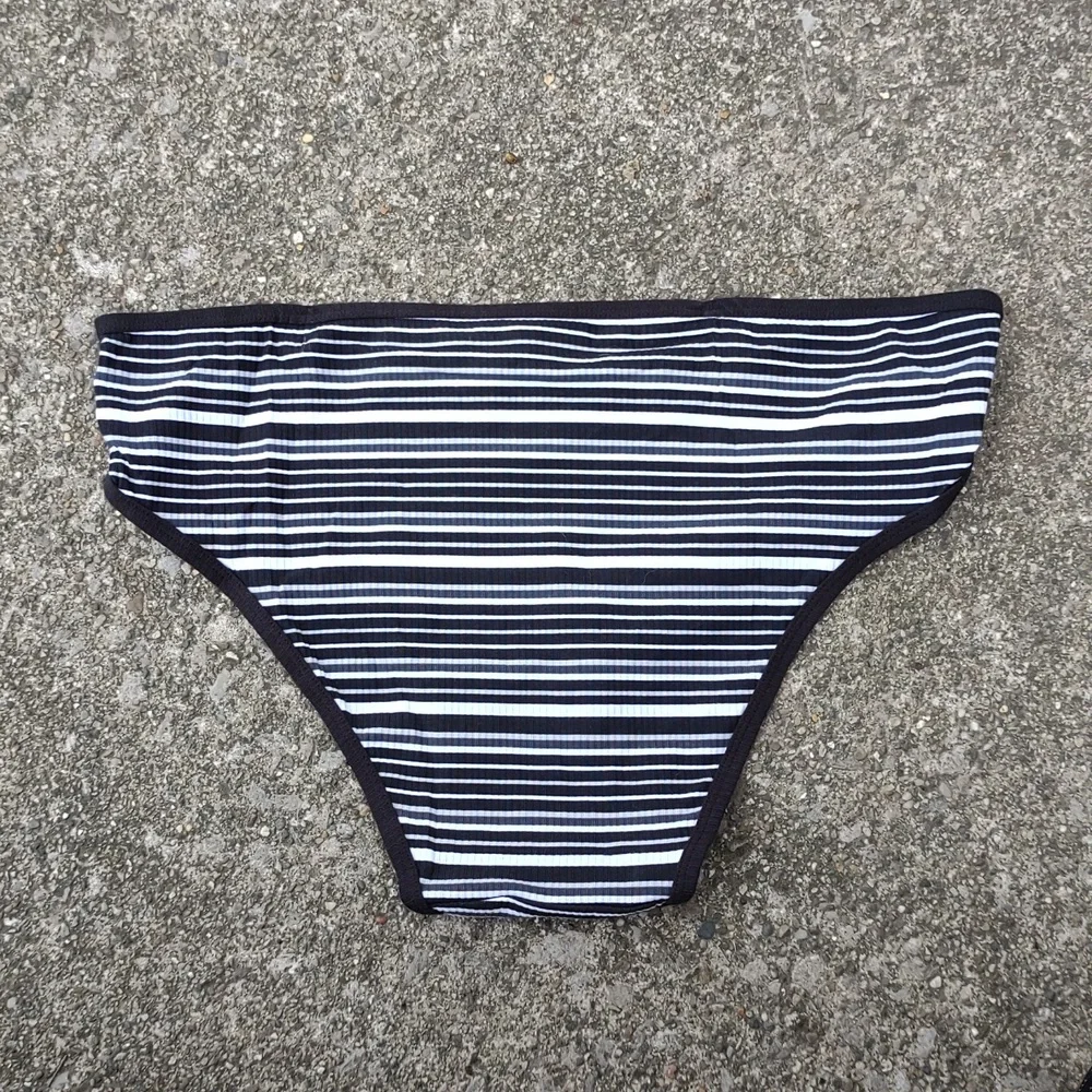 New Striped Ribbed Lightweight Cotton Cheeky Cheekini Stretchy Undies Panties - Picture 6 of 6
